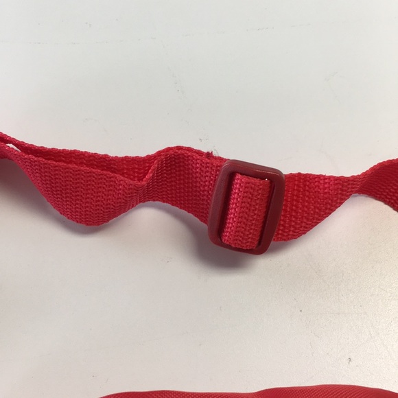 Red Fanny Pack w/ 3 zippered pouches - Picture 4 of 7